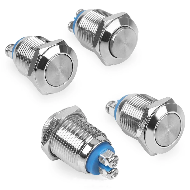 16mm self-compound IP65/IP67 waterproof  metal push button switch (screw pin)