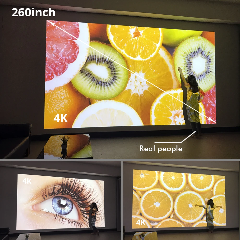 BYINTEK R19 Home Theater Projector 4K 3D Cinema Video Projector Android WiFi Smart DLP High Lumens Projector