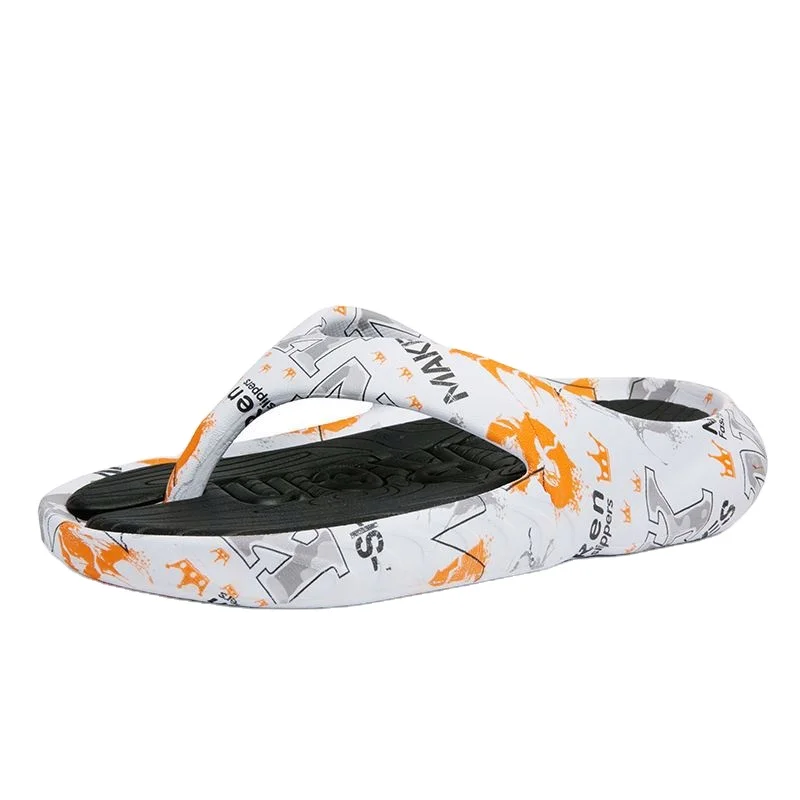 Two-Color Flip-Flops for Spring/Summer Lightweight & Breathable Hard-Wearing & Anti-Slippery Cushioned Outdoor Slippers