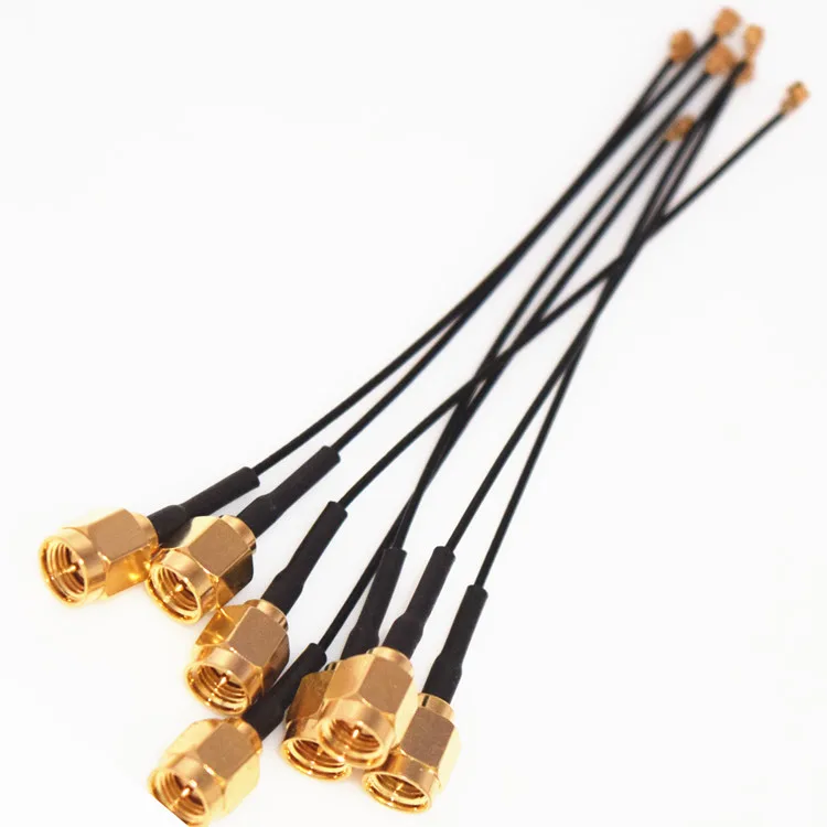 Antenna Ufl Extension Cable RG113 Micro Coaxial Cable Assembly IPEX / U.FL To SMA Male Bulkhead Pigtail Cable