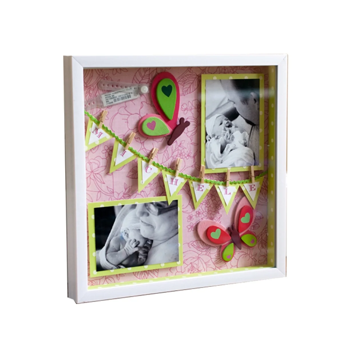 3D Wooden Box Picture Frame Deep shadow box floating glass MDF picture frame