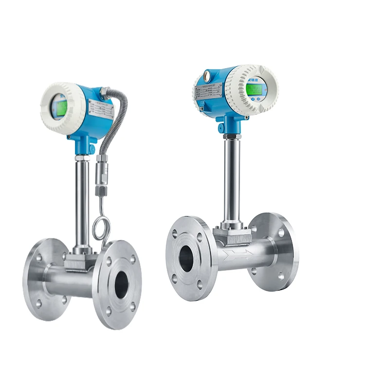 Smart Vortex Flowmeter Gas Meter Steam Compressed Air Natural Nitrogen Air Flow Meter Flange Connection Oxygen Digital Flowmeter