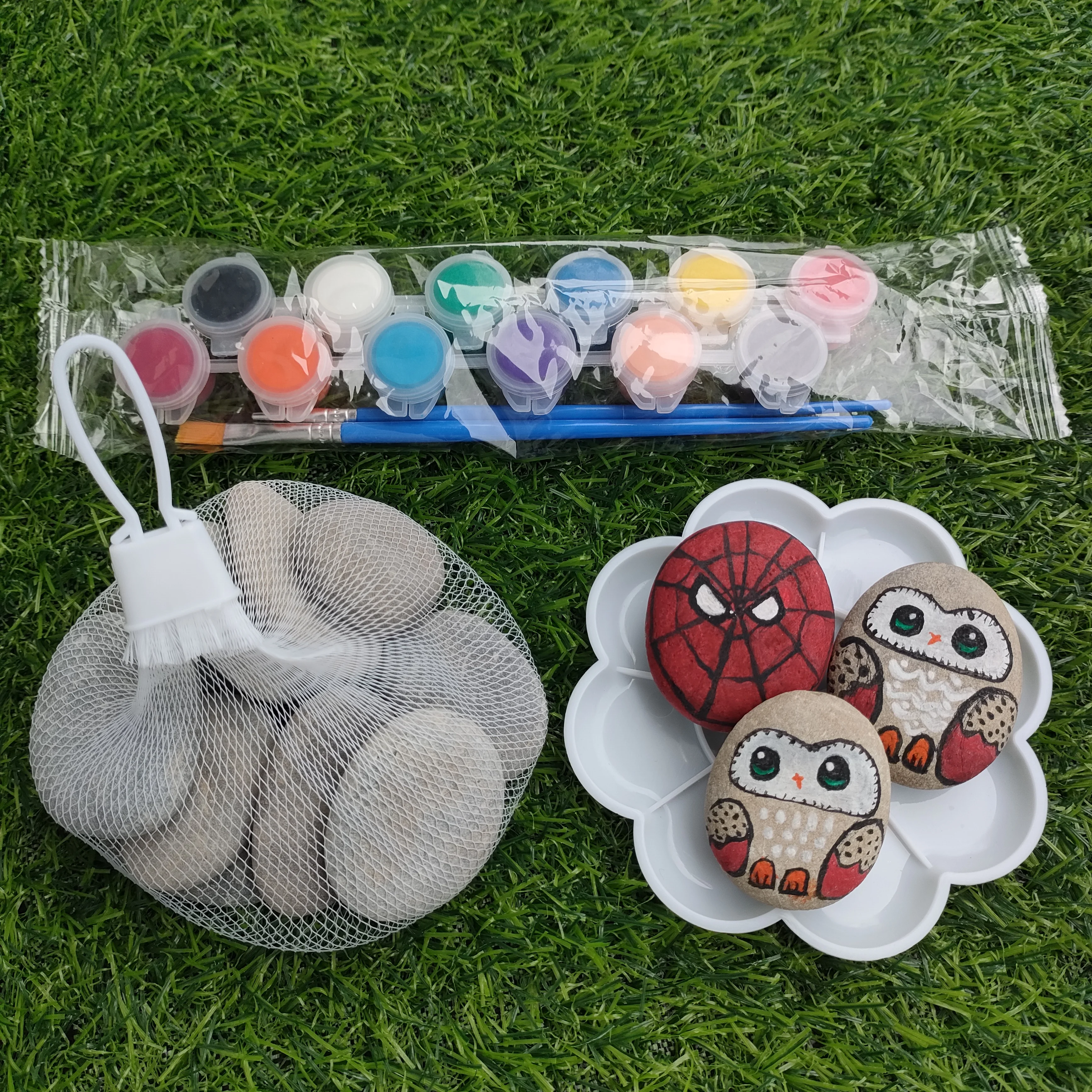 Factory price DIY hand drawn stone Set pebble stones DIY Stone Painting Creative Graffiti rock painting kit