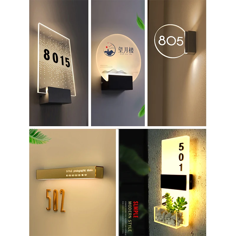 Hotel Doorplate Room Plate house numbers