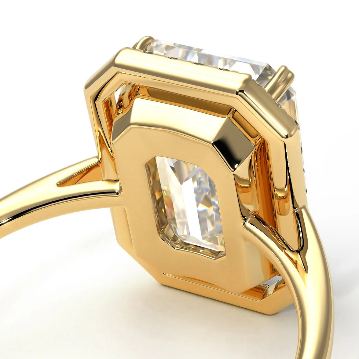 MEDBOO OEM ODM ювелирные изделия 18K розовое желтое настоящее золото 4 карата изумрудная огранка vvs Муассанит бриллиант обручальное кольцо ювелирные изделия Halo с Gra