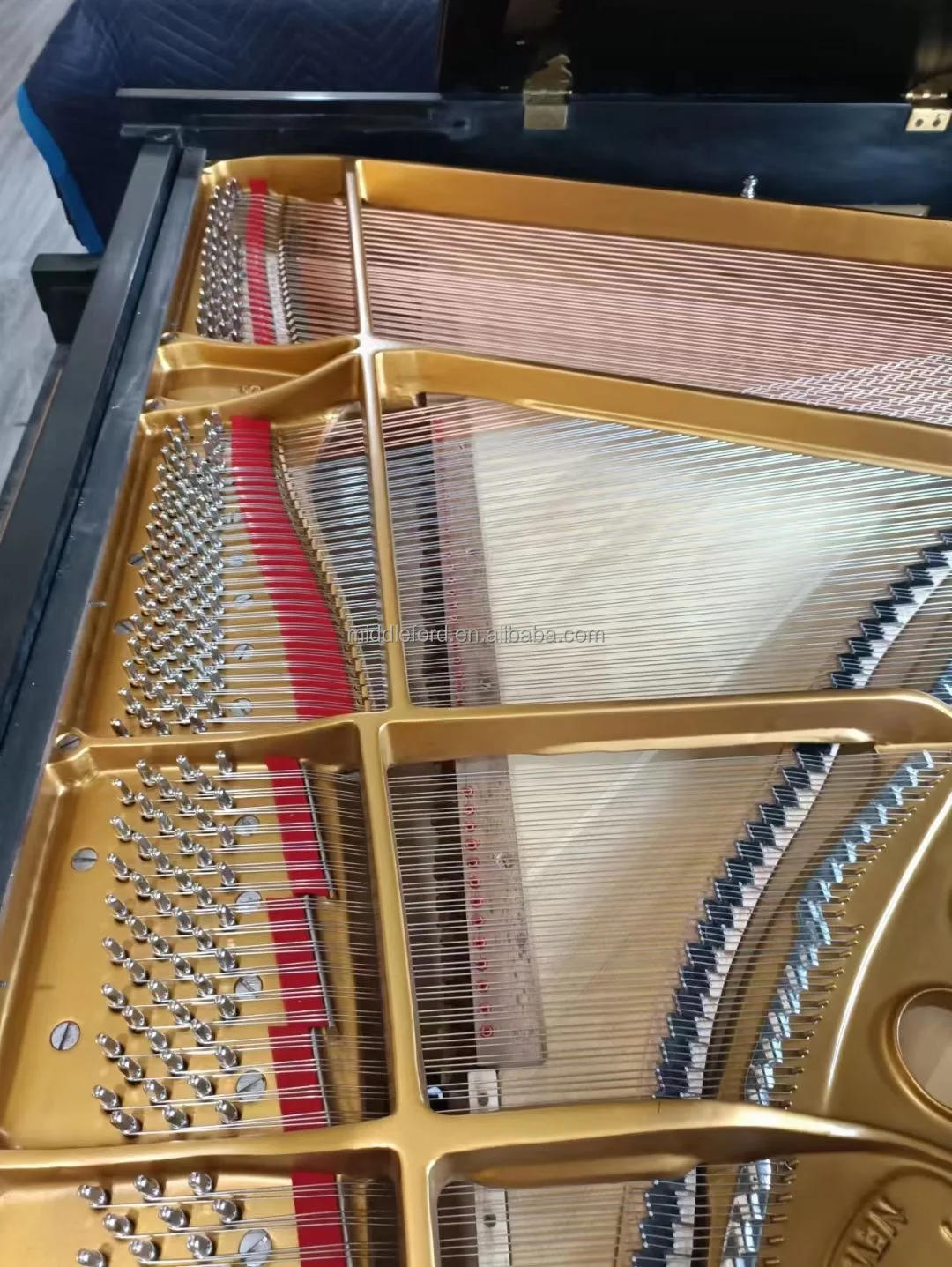 Musical Instruments Middleford White Glossy Baby Grand Piano with Grand Piano Silent System