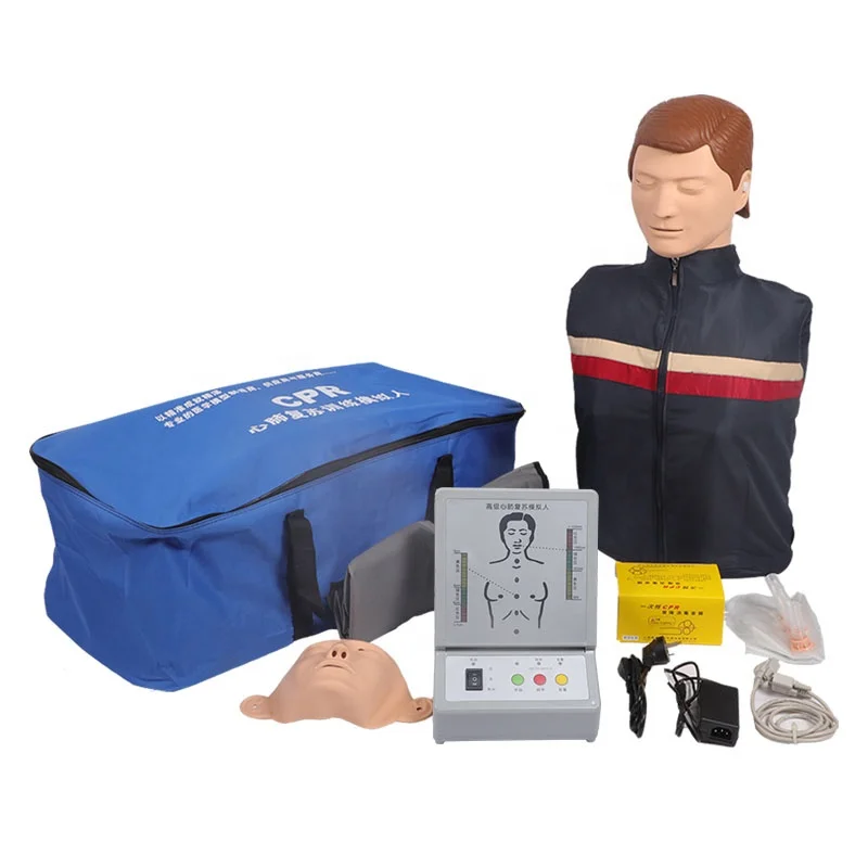 DARHMMY Adult CPR Manikin Half Body Medical Training Dummy with Controller for First Aid Education