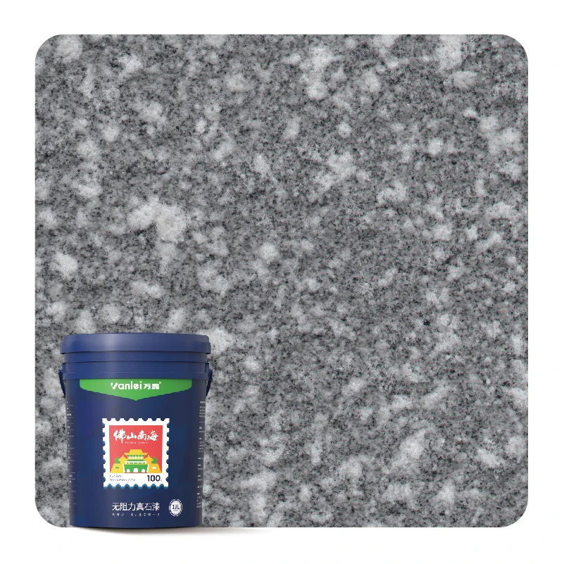 Wanlei Water Based Rock Chip Exterior Silicone Stone Paint For Commercial And Residential Building