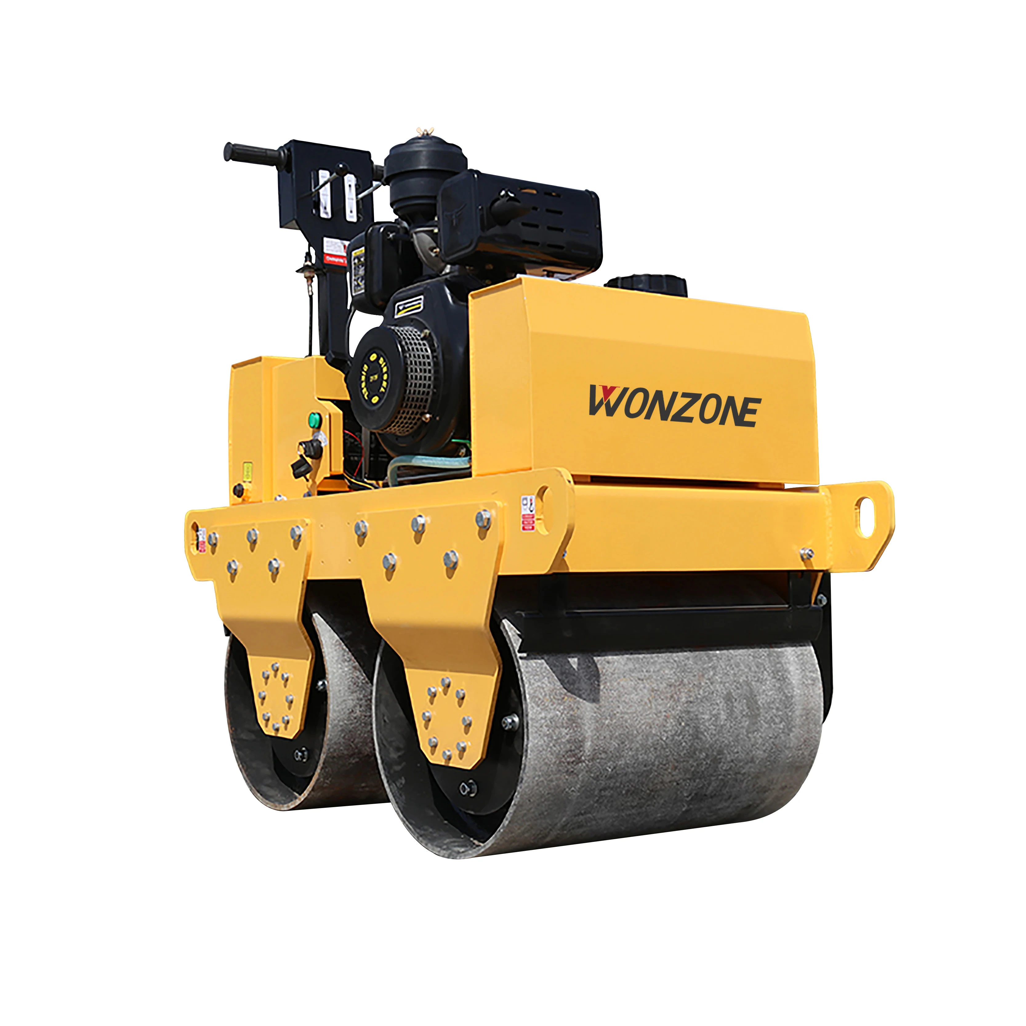 Pedestrian road roller double drum vibratory road roller soil compactor WZS600