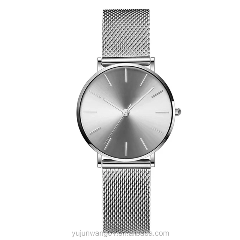Fashion Mesh Strap Female Watch Waterproof Stainless Steel Wrist Watch Women