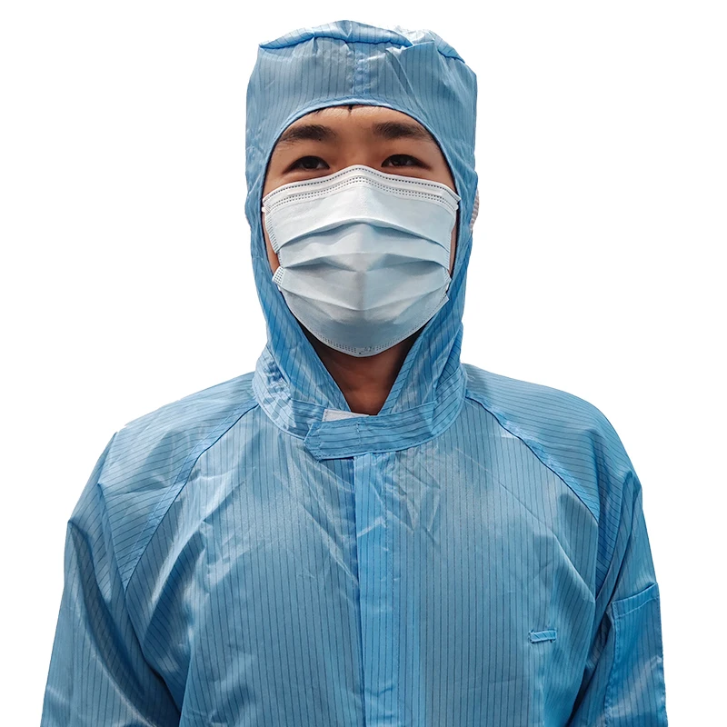 Anti-static waterproof workshop uniform cleanroom esd lint free smock gown garment cleanroom clothes