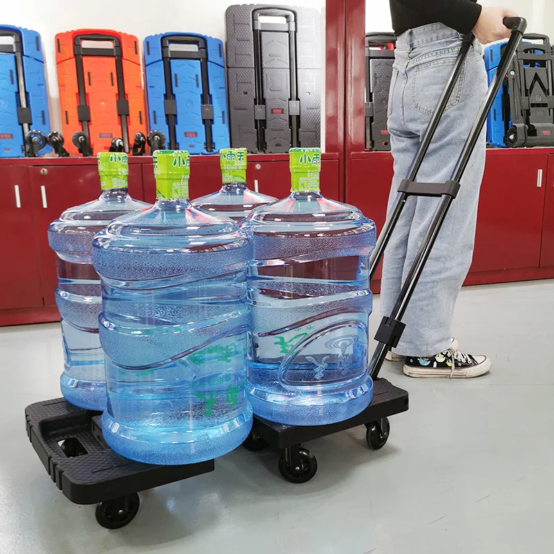 OEM ODM PP materials with seven Universal wheels trolley max loading 220 kg PU wheels furniture movers trolley