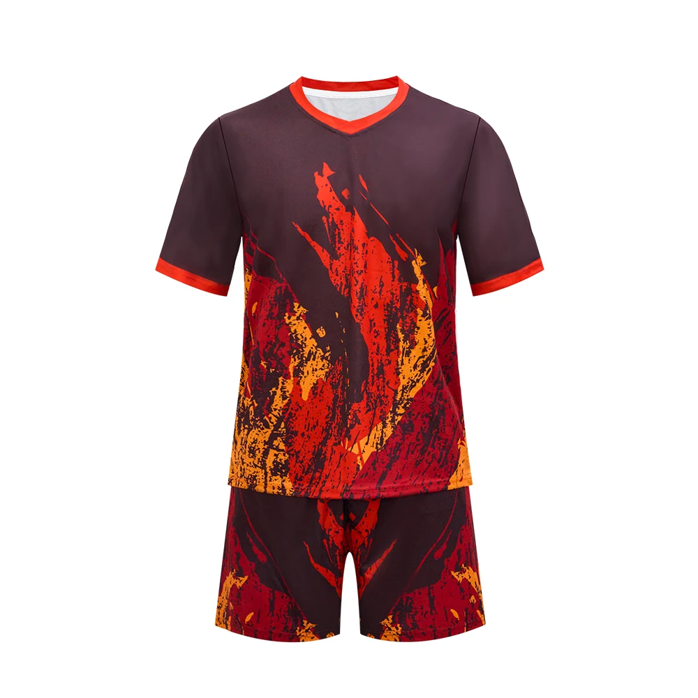 Wholesale Custom Cheap Sublimation Adults Soccer Uniforms Soccer Jersey and shorts Sweat Wicking Men Sportswear