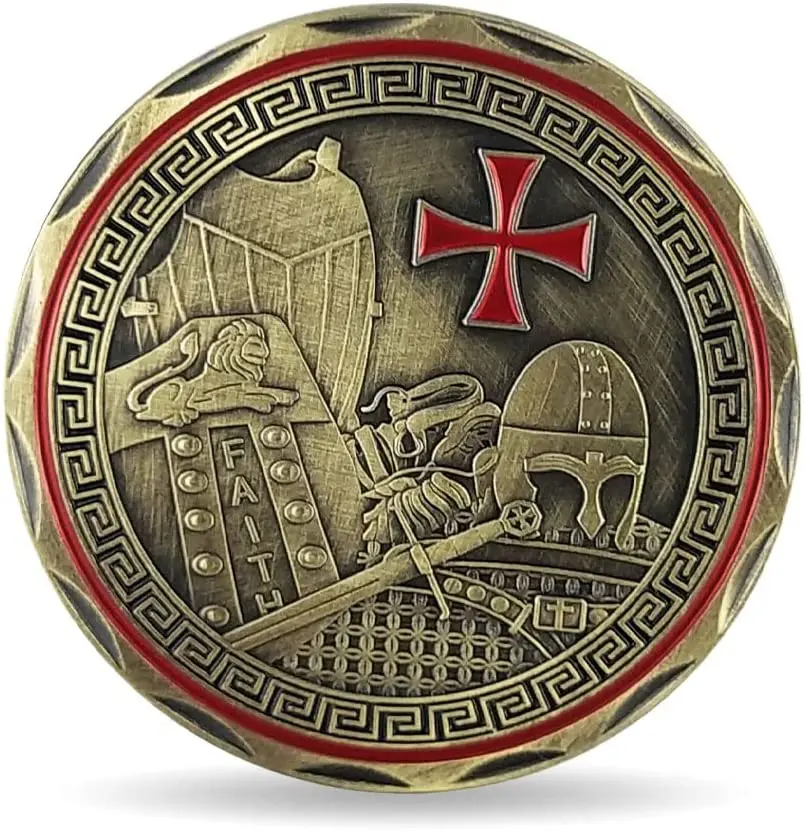 PUT ON THE FULL ARMOR OF GOD Coin The knight templar pray always coin