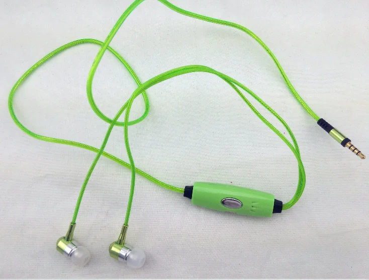 Luminous Streamer with wheat luminous headphones LED metal fashion flash wire-controlled headphones