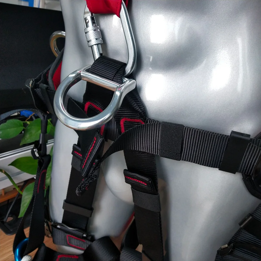 Mountain Tree-Climbing Access Fall Arrest Protection Equipment with Rope Bridge 5 Point Rescuing Full Body Harness