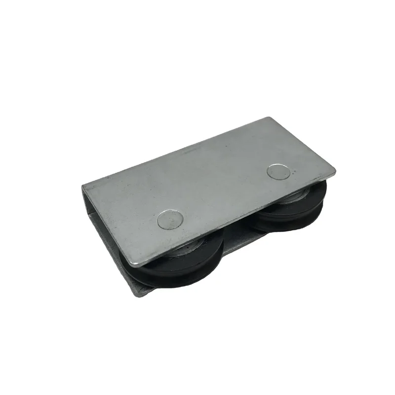 garrucha R-22 doble alta fierro con u rodamiento de ranura iron sliding window roller wheel