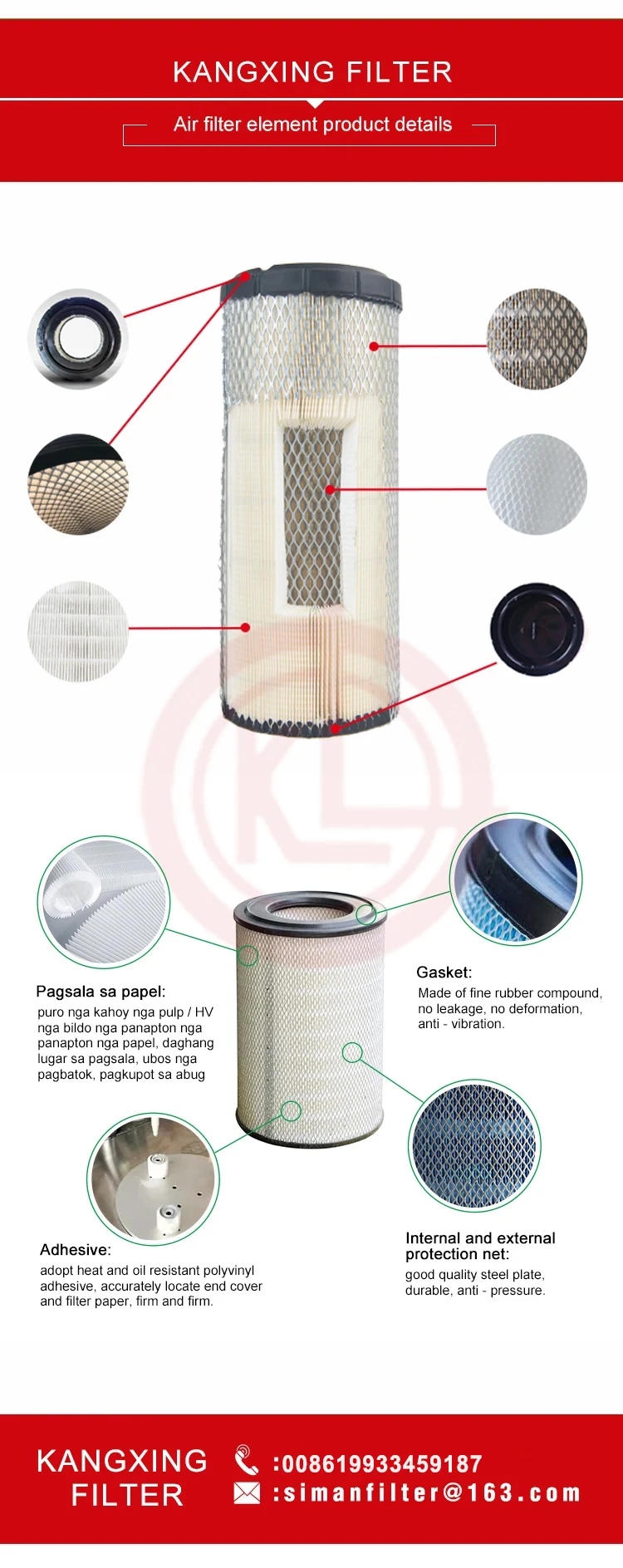 Air filter set 131-8902 1318902 Heavy-Load Truck engine air inlet system
