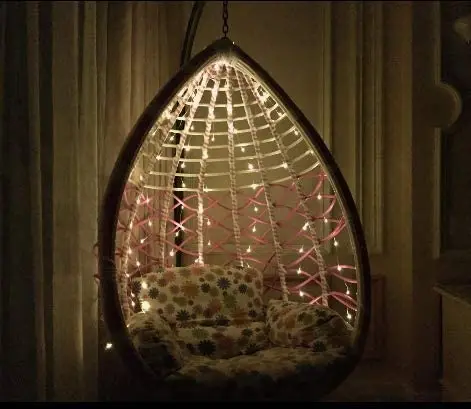 Гамак-Дерево из ротанга для кемпинга диван уличное кресло декоративная сказочная Звездная гирлянда с дистанционным