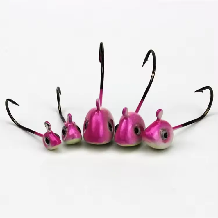 Smano Carbon Steel Fishing Hooks with Small Fish-Shaped Jig Heads 1g/2g/3g/4g/5g/0.5g for Snapper Bass Trout Stream River Lake