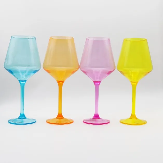 Acrylic glasses drinkware   Tritan & Acrylic Wine Glasses Stemmed - Dishwasher Safe | Unbreakable Glass for Indoor & Outdoor