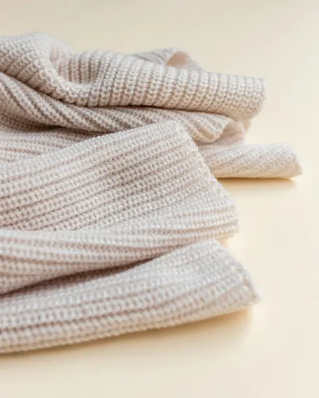 Knitted Baby Blanket 100% Cotton Baby Towels And Blankets Customized merino wool blanket