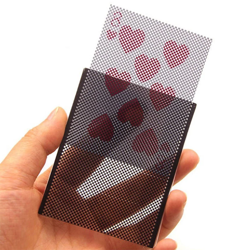 The magic card trick WOW Plastic Card Sleeve Magic close up show Magic Trick
