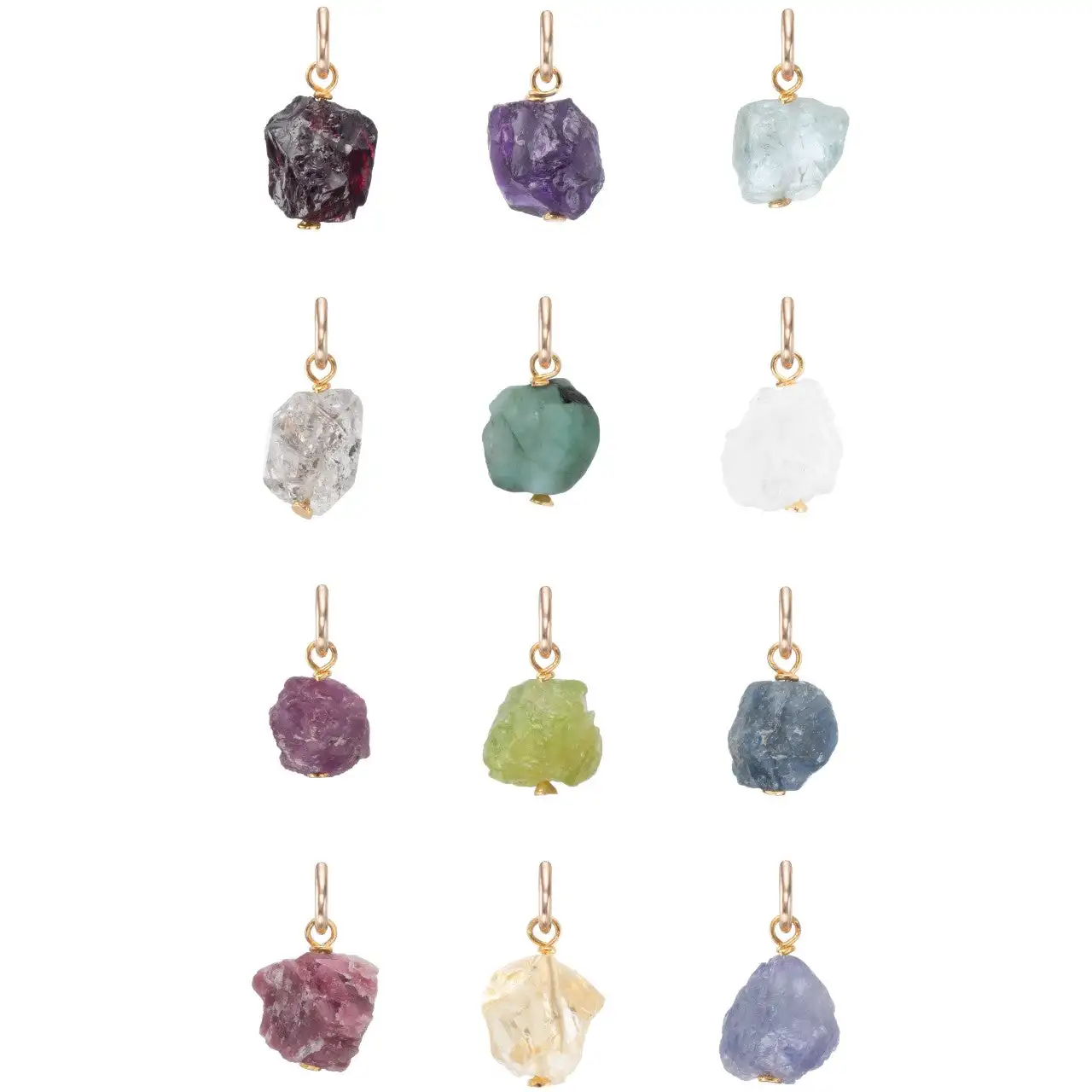 Wire Wrapped Gemstone Pendant jewelry findings components birthstone charms for jewelry making