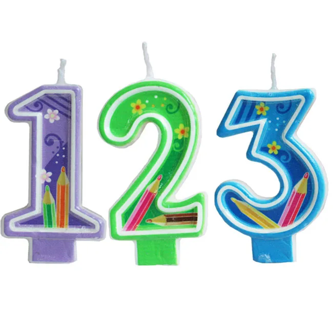New item for kids wholesale colorful number candles