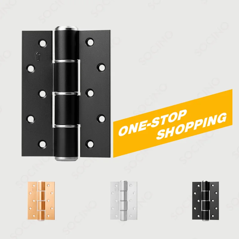 Heavy Duty Hydraulic E-type Buffer Door Hinges Automatic Soft Closer 5 Inch Spring Hinges For Wooden Door
