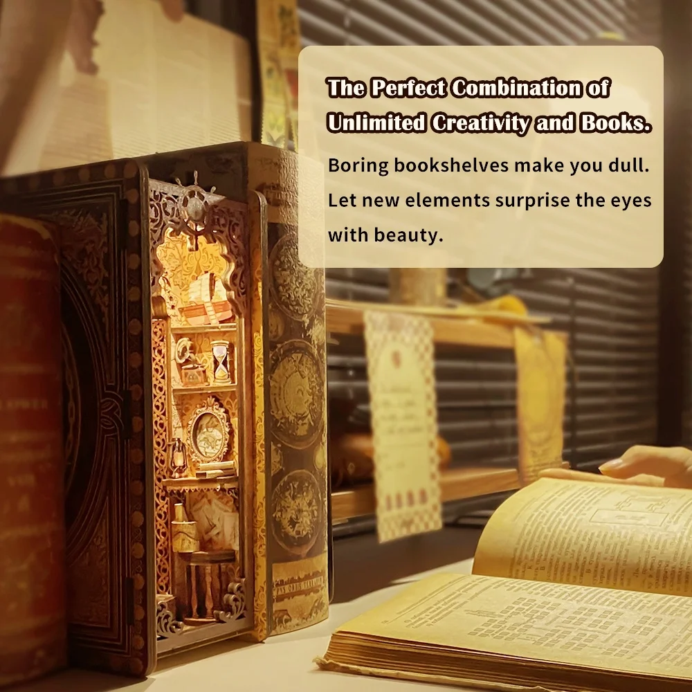 CuteBee Парусная память, сделай сам, деревянная игрушка ручной работы, подарок, миниатюрная книжная полка, книга, ВОК