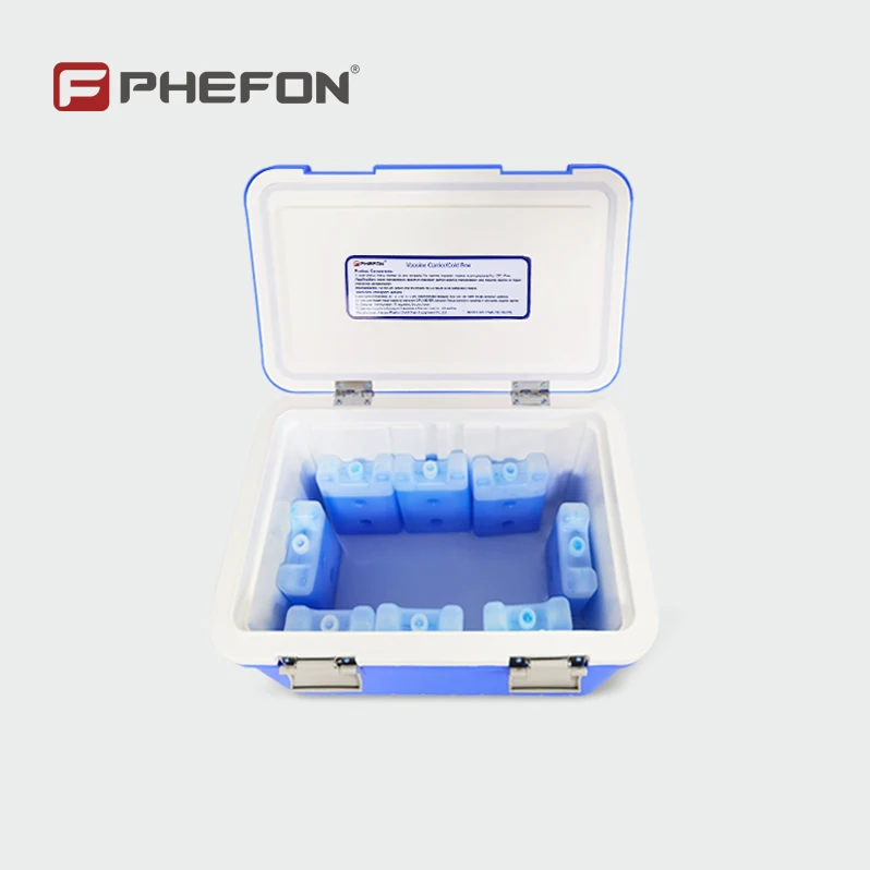 Phefon vaccine transport cooler with thermometer insulated ice chest box
