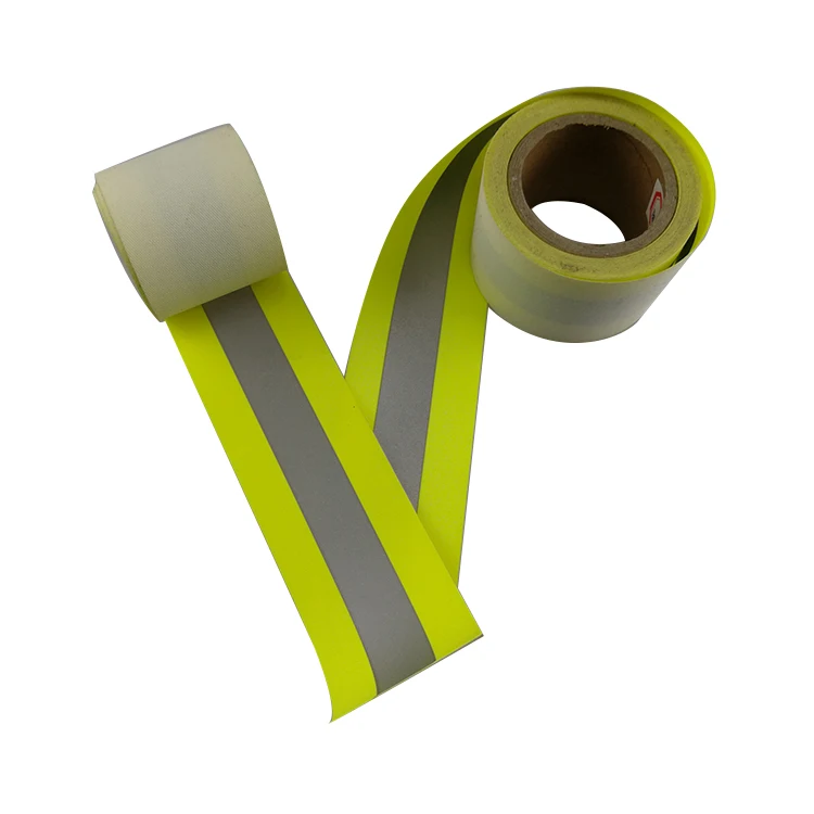 Fluorescent Flame Retardant Reflective Fabric tape for Firefighter Garments
