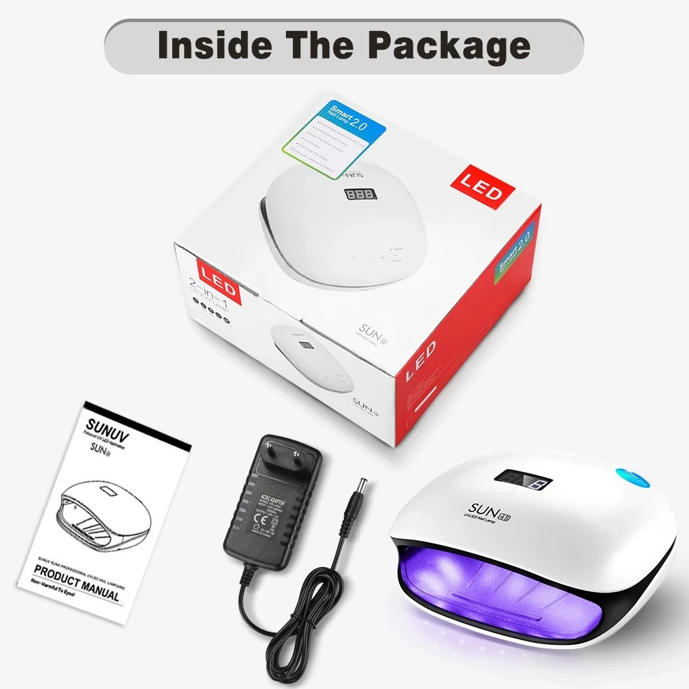 Sun 48W UV Led Lamp Nail Gel Polish Dryer Smart Sensor Manicure Light Professional Nail Lamp For Nail Art Salon Tools