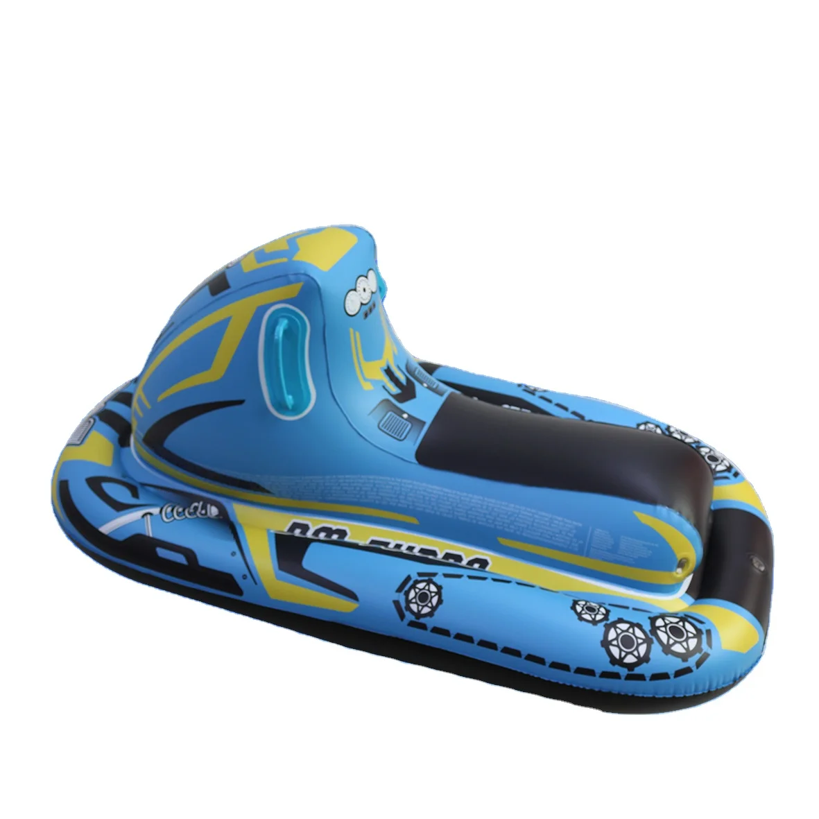 Heavy Duty PVC Inflatable Snow Sled Tube with Sturdy Handles Winter Outdoor Snowmobile Sledge for Snow Adventures!
