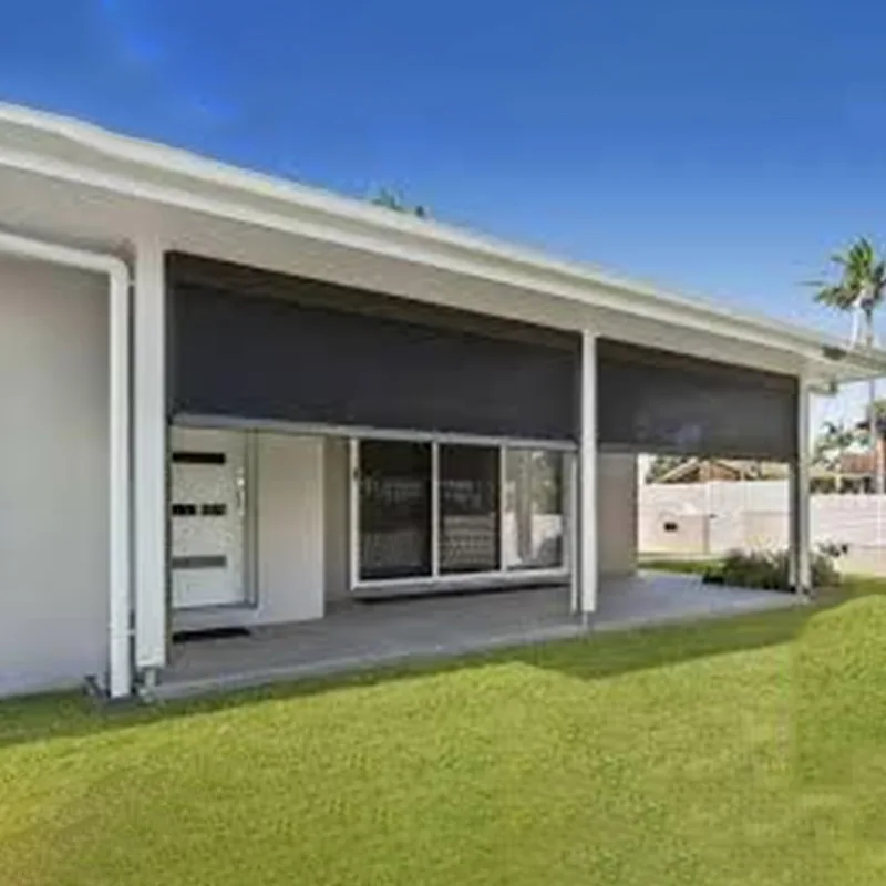 Customised Cafe Zip Screen Window Windproof Waterproof Metal Motorized Patio Ziptrack Electric Manual Outdoor Roller Blinds