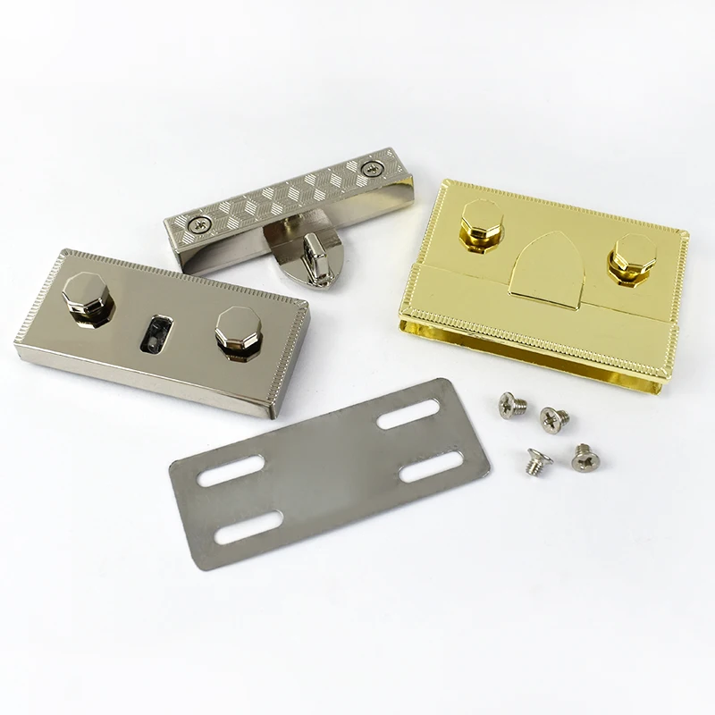 Deepeel KY670 50*34mm Square Twist Lock Accessories Rectangle Bag Lock for Handbags & Luggage DIY Bag Accessories
