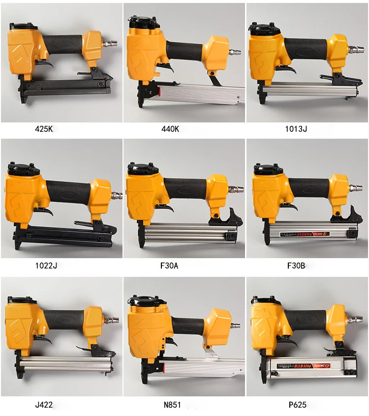 T38 18 ga steel nail gun machine ceiling wood concrete no jamming gas compressor air pneumatic power finish framing brad nailer
