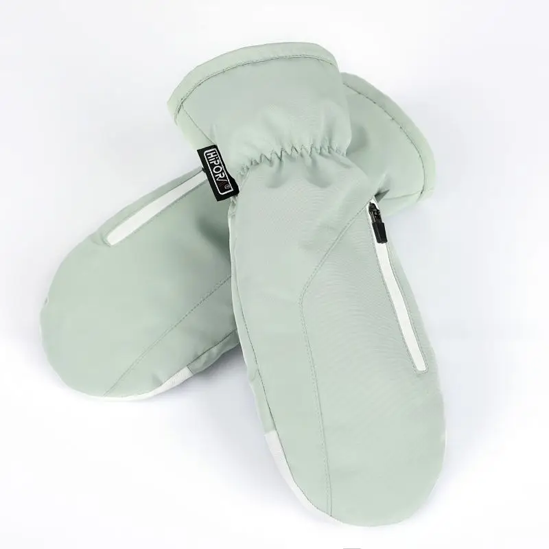 Thinsulate Insulation Waterproof Kid Mittens Outdoor Gloves Sports Gloves Kids Leather Mittens with Zip