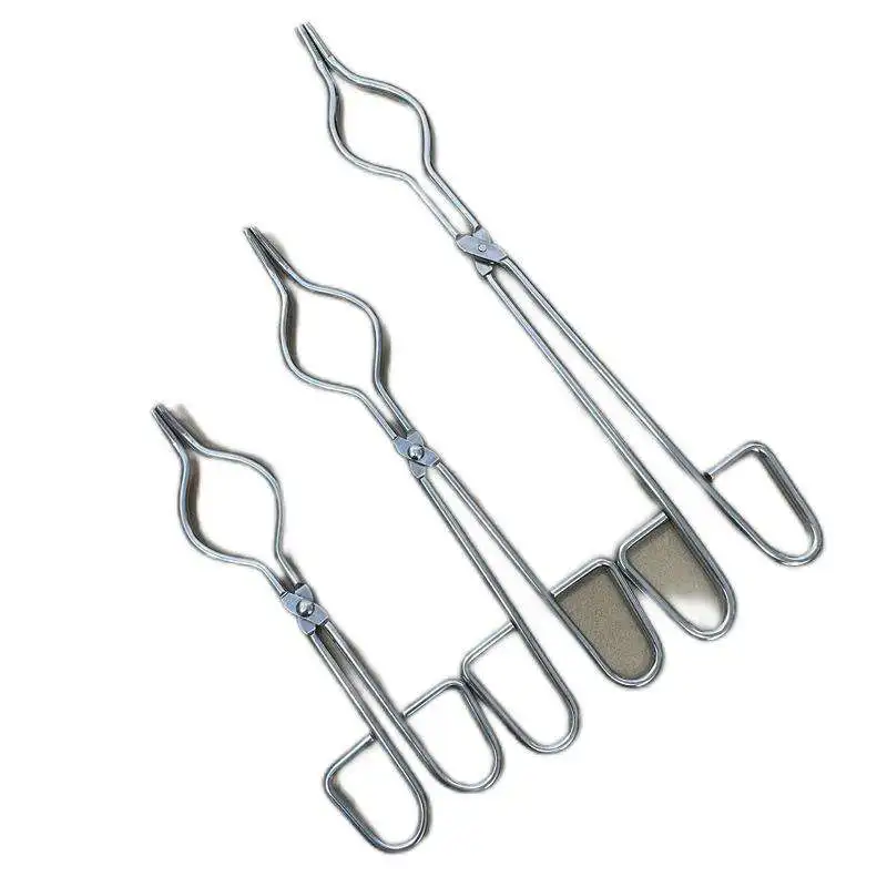 Laboratory Chemical Use Crucible Tongs 20cm 30cm 40cm Laboratory Holder Stainless Steel Crucible Tongs