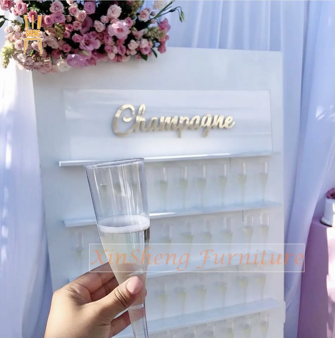 Wedding Decoration Acrylic Wine Display Party Wall Holder Champagne Wall