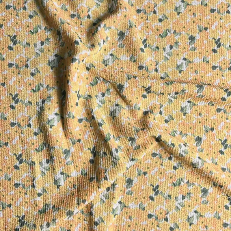 Customized Soft Hand Printed Recycled Eco-Friendly Pop Chiffon Fabric Sustainable Polyester Eco-friendly Printed Fabric