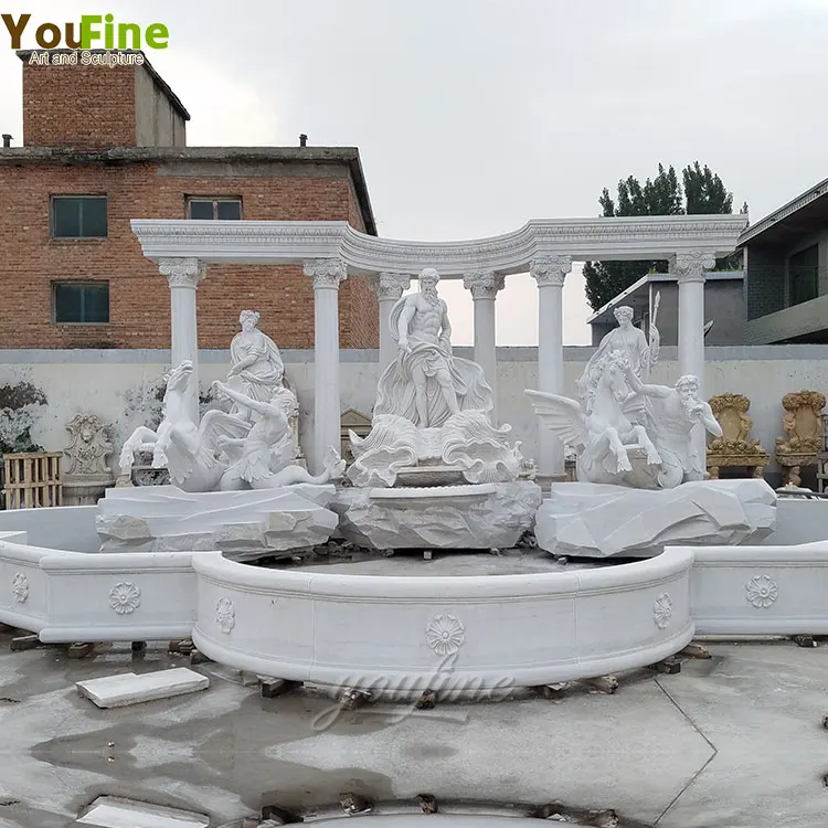 Resort Poolside Decor Large Size Luxury Marble Wishing Fountain