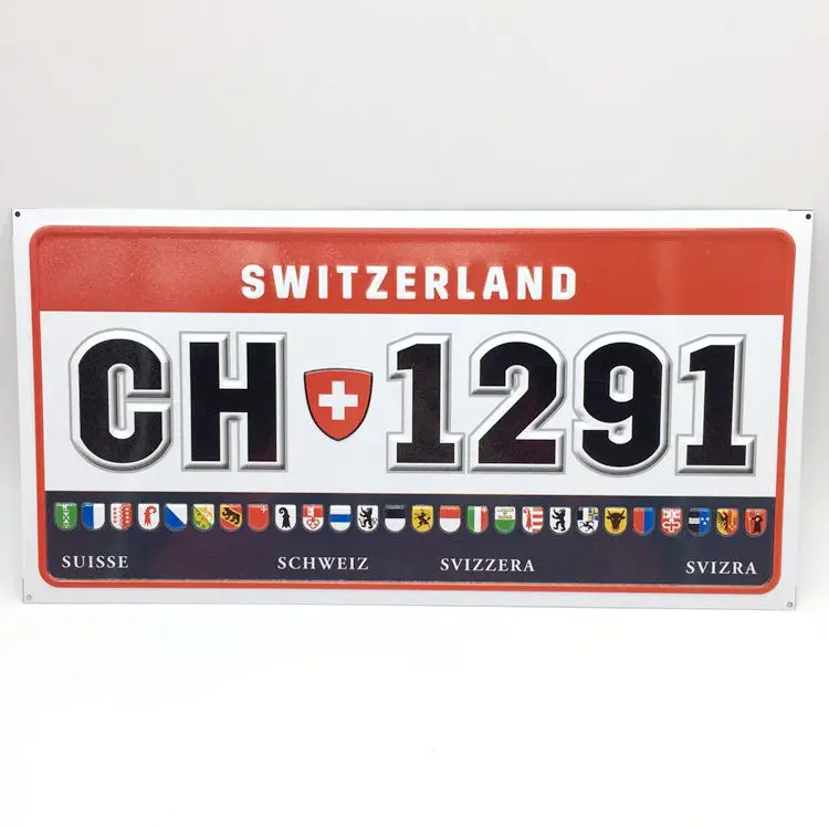 Custom Design Embossed Logo License Plates Decorative Custom License Plate Aluminum car number plate