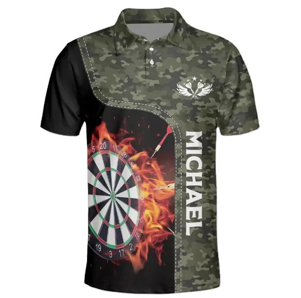 Custom polyester quick dry sublimated darts shirts