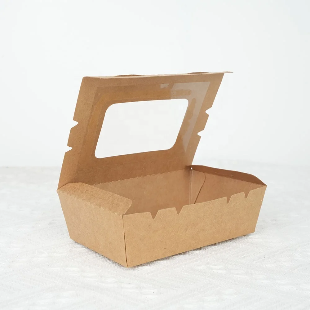 Box printing sublimation disposable work lunch box set with window for kids adults