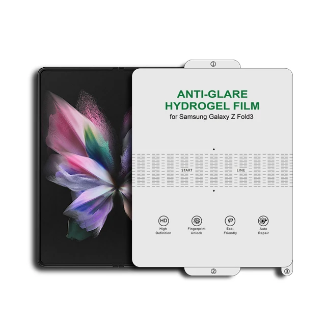 2021 Hot sale Anti-Glare film for Samsung Z fold 3 liquid screen protector  3D curved full cover bubble free