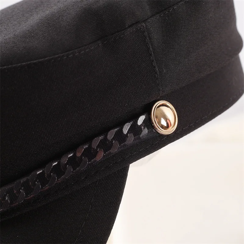 Flat Beret For Girls Korean Cool Short-brimmed Hat British Retro Lady Hat