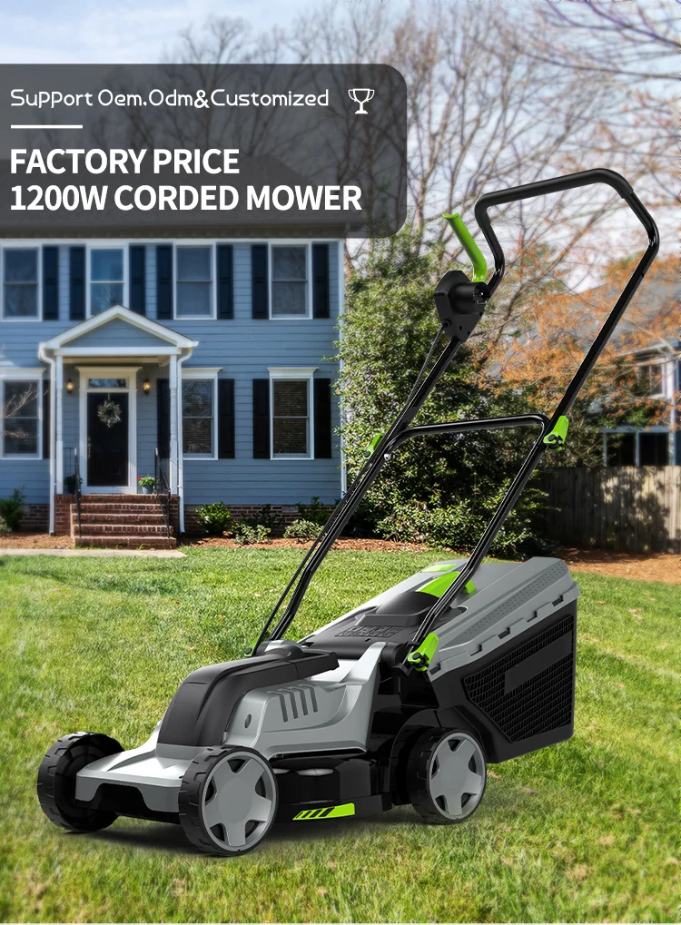 320mm 1300w hot sales hand push electric lawn mower