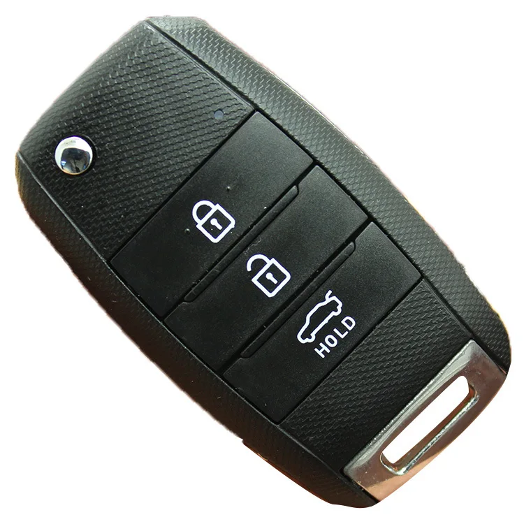 Car Key Shell Vehicle Keys 3 Buttons Replacement Key Blank  folding remote Uncut  FOR KIA K2 K5 Sorento Soul Carens Sportage